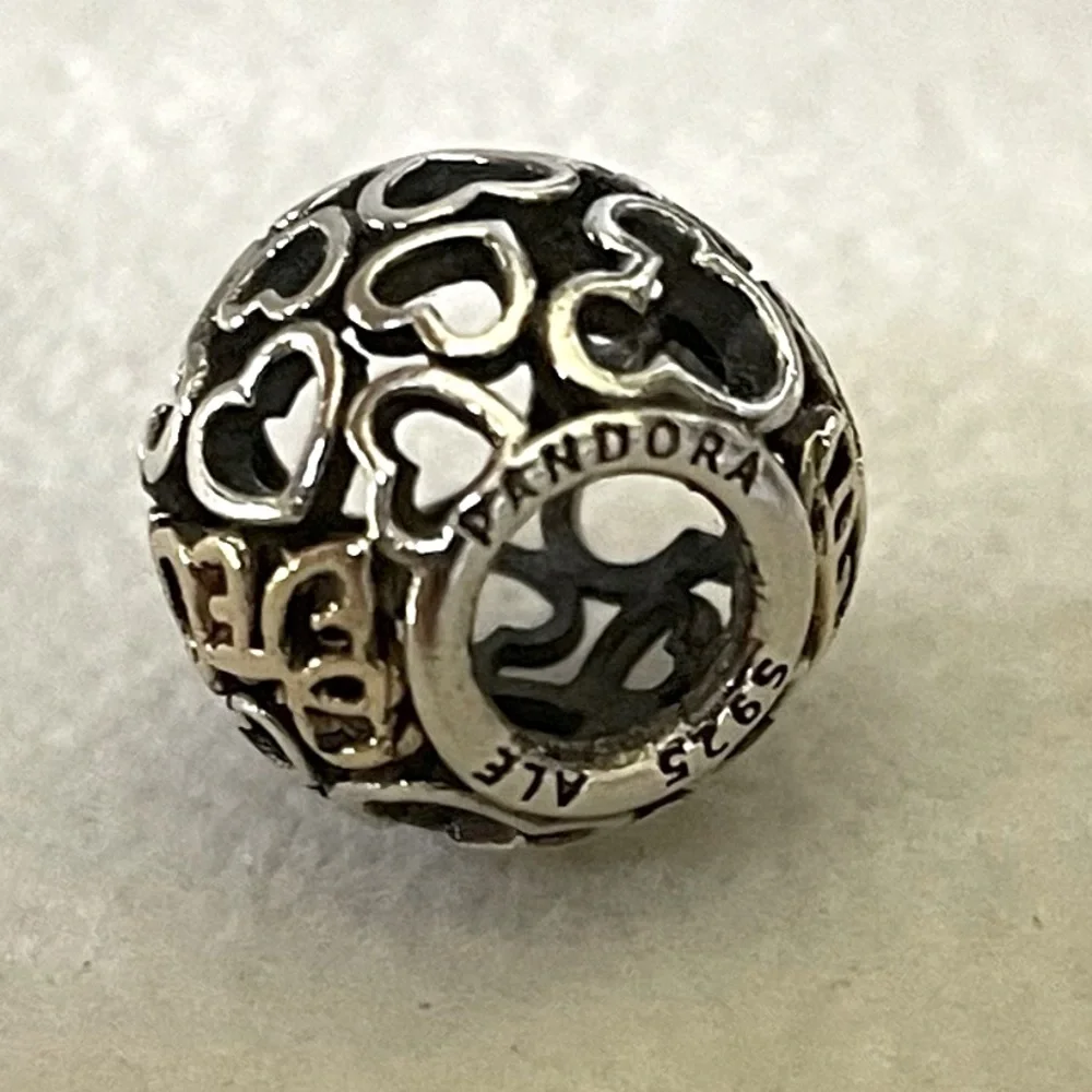 Pandora Sterling Silver 925 & 14k Gold Disney Believe Openwork Charm